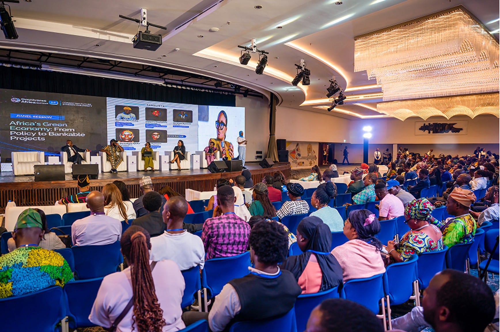 Panel session in the main hall of the Omniverse Africa Summit